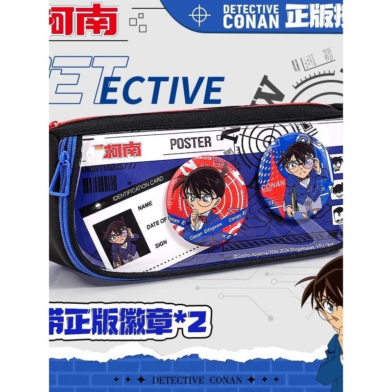 Detetive Conan Co-Branded Pain Pencil Case Caixa de papelaria de grande capacidade Menino 2025 Novo estilo Menina de alt