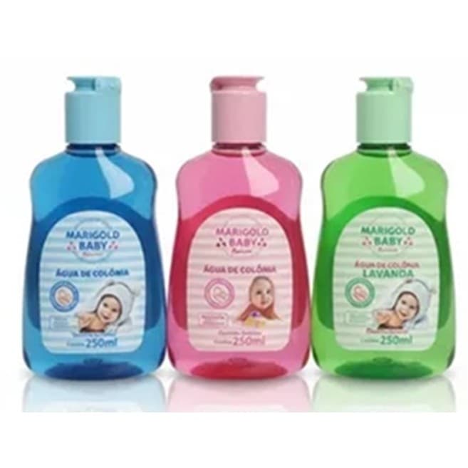 Kit 3 Água Colônia Lavanda/Rosa/Azul Marigold Baby 250ml