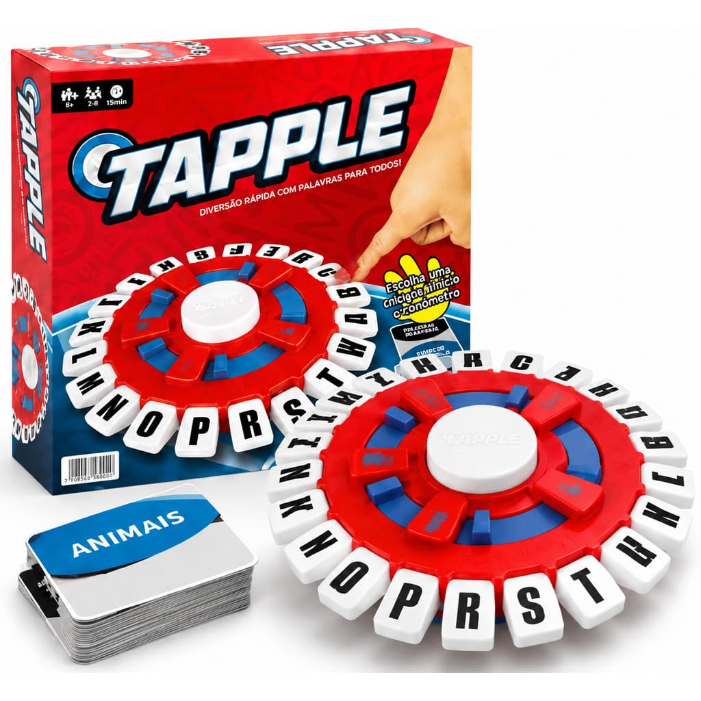 Jogo Stop Educativo Caça Palavras Brinquedo Aprendizado Responde Rápido 24cm Grande