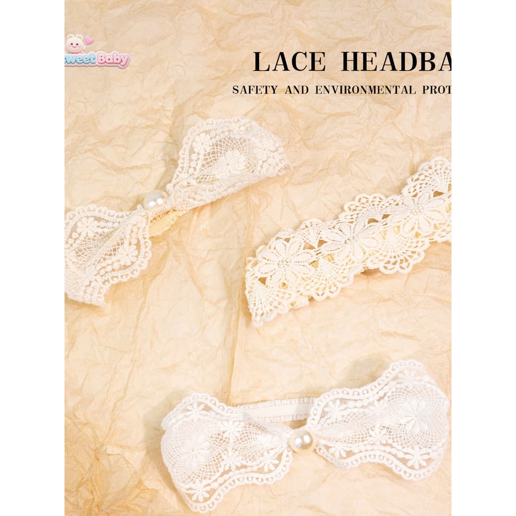Crianças rendas bandana meninas Super germinação bandana bonito bebê criança porta protetora chapéu doce arco bandana