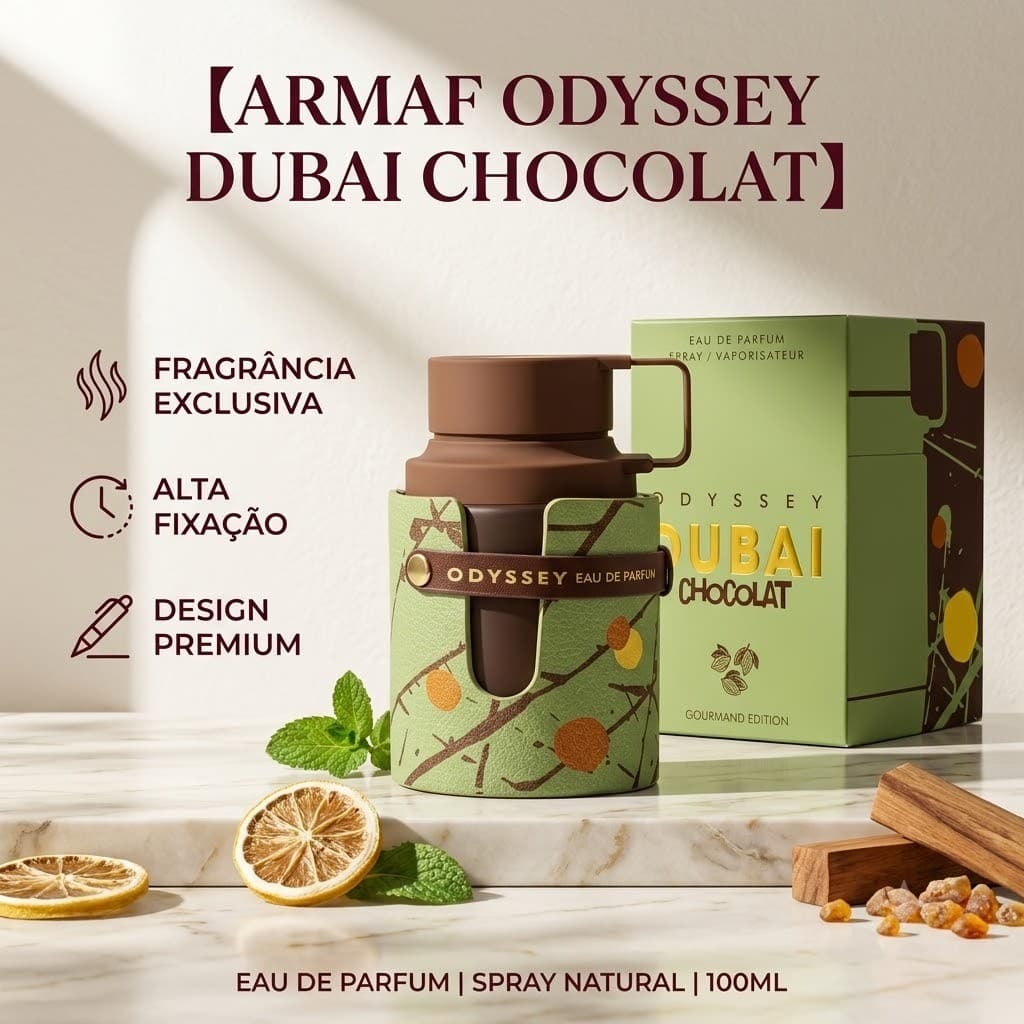 Armaf Odyssey Dubai Chocolat 100ml EDP – Perfume Masculino Doce Gourmand | Alta Fixação | Original