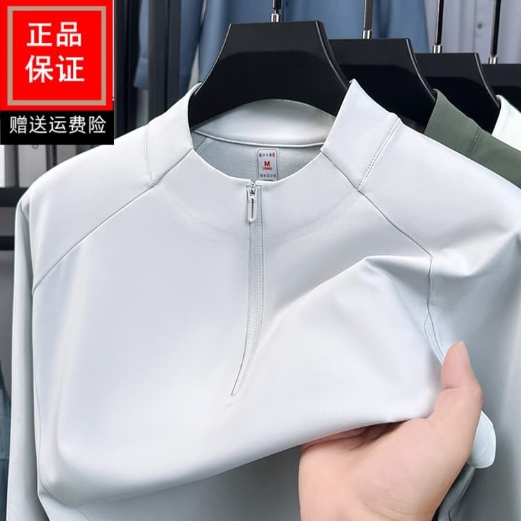Camisa de ciclismo masculina de alta qualidade ao ar livre meio zíper esportes casuais estilo americano outono inverno i