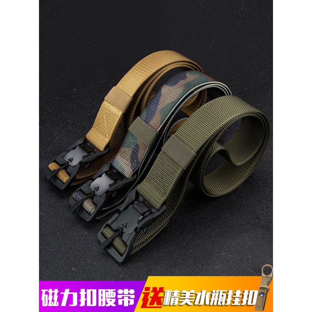 Cinto masculino Cobra forças especiais treinamento cinto de náilon automático liberação rápida fivela magnética ventilad