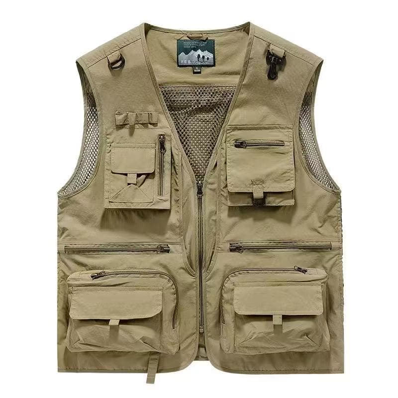 Colete masculino para pesca e fotografia ao ar livre, adequado para uso casual na primavera e no outono, disponível em t