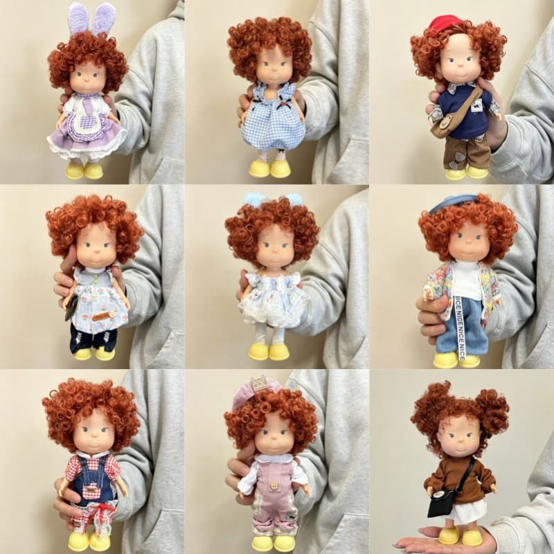 Boneca de batata espanhola pippa boneca de vinil 24cm conjunto de boneca cabeça de explosão presente de aniversário