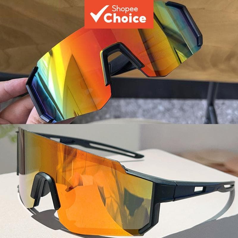 Óculos De Sol De Proteção Uv400 De Armação Grande Para Ciclismo Ao Ar Livre Masculino E Feminino