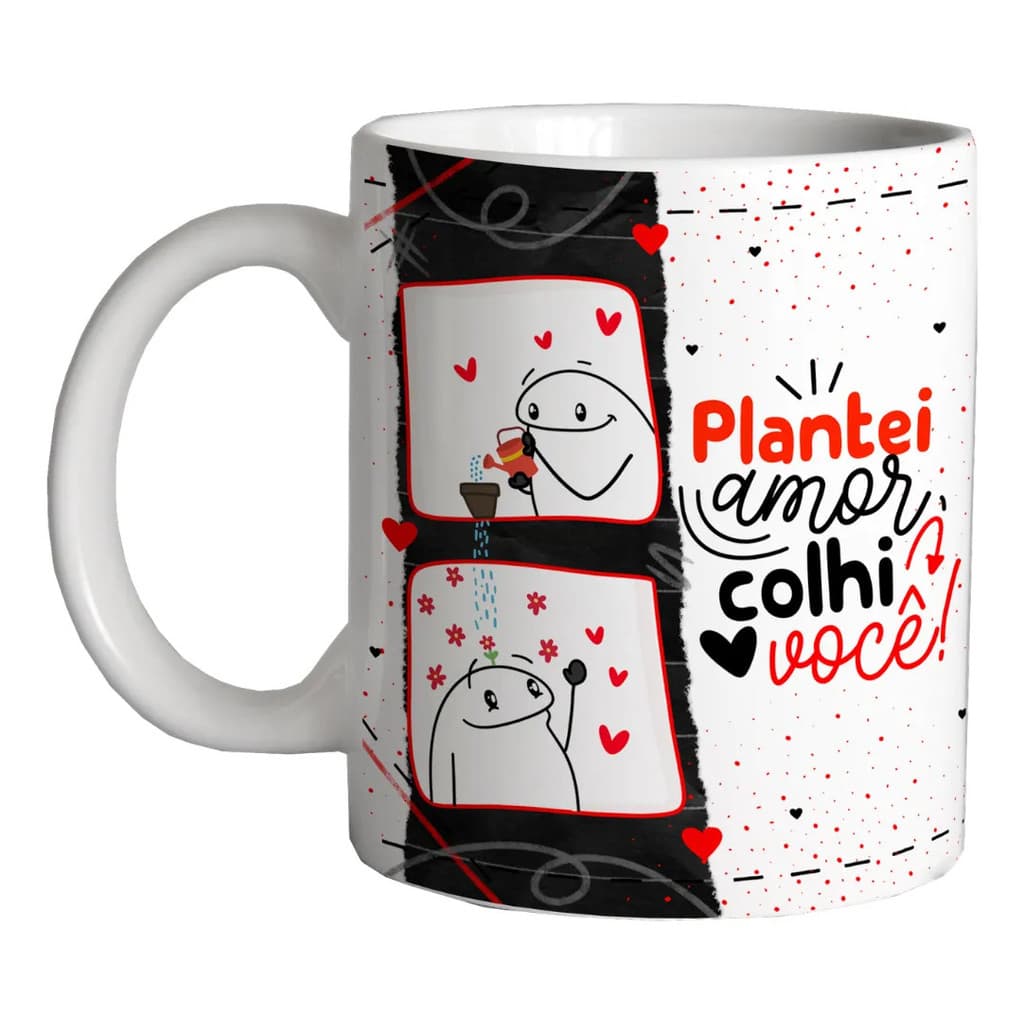 Caneca Flork Personalizada Namorados Premium Porcelana