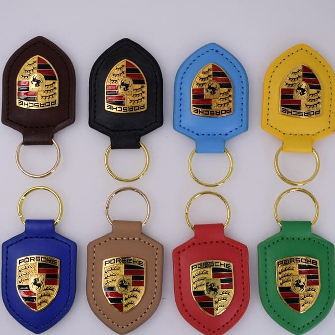 Chaveiro de Couro para Carro Porsche Cayenne 911 Panamera Macan 718 (FKWI)