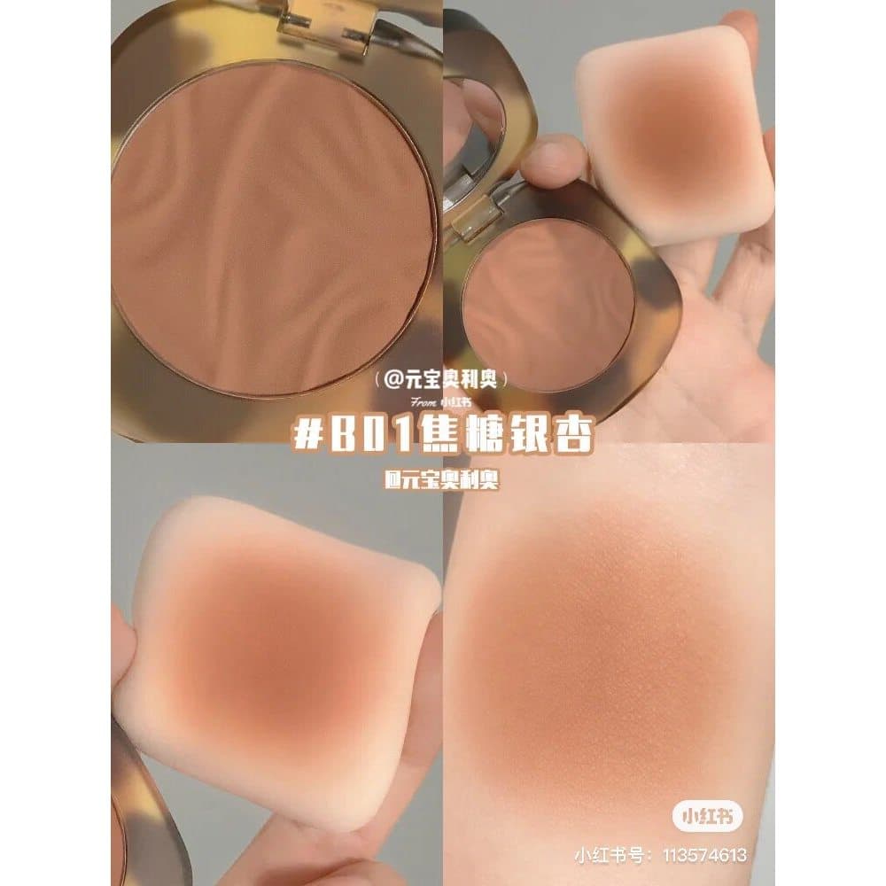 Joocyee enzima cor âmbar Blush pó prensado gradiente B01 queijo laranja fosco reparação maquiagem Nude Natural sol verme