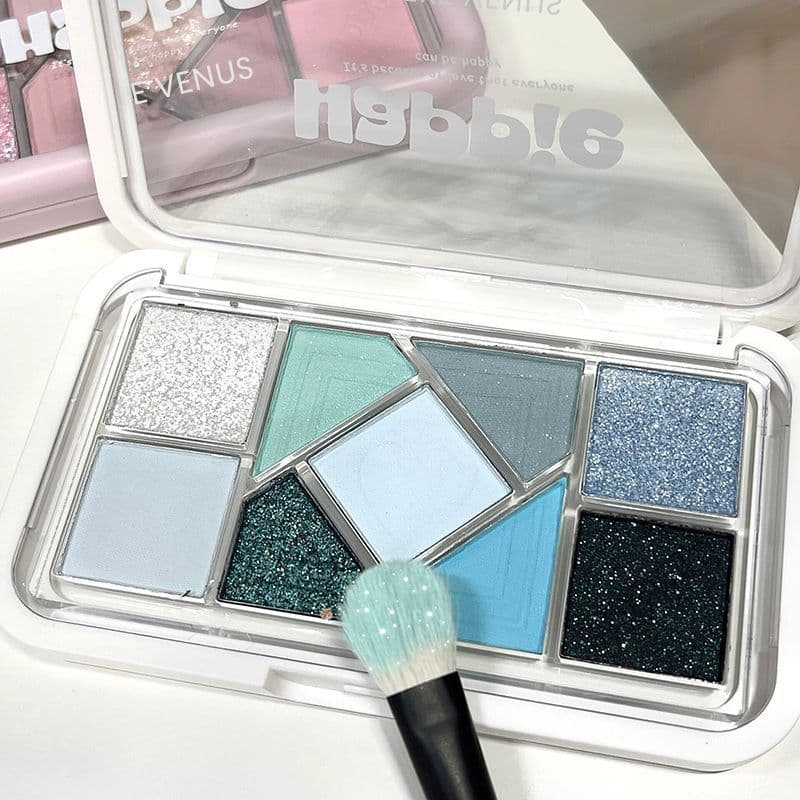 KEKE VENUS pequena moldura rosa paleta de sombras de nove cores terra rosa azul pérola fosco estudante Blush puro desejo