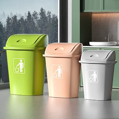 Lixeira ao ar livre agitando tampa doméstica de grande capacidade Flip sanitária comercial jantar cozinha lata de lixo c