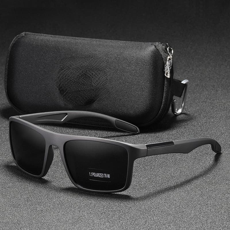 Moda Rectangular Ultralight TR90 Óculos De Sol Homens Polarizados UV400 Unisexo Anti-Reflexo Polarizante