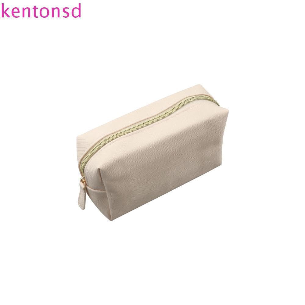 KENTONSD Sacos De Cosméticos Cor Sólida Grande Capacidade Creme Zíper Maquiagem Feminino Saco De Higiene Pessoal
