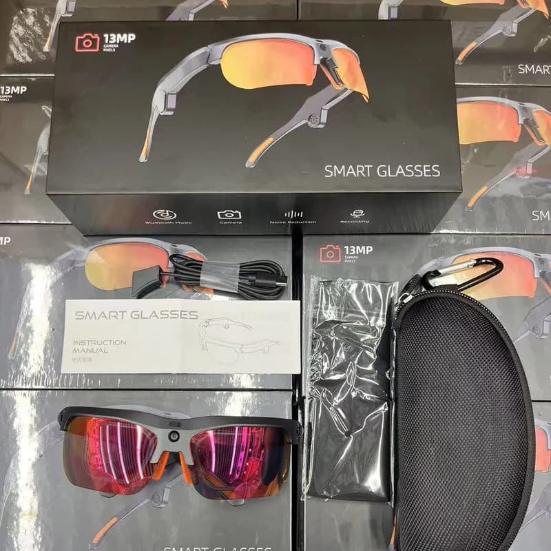 L805 AI Óculos De Ciclismo Inteligente 8MP Câmera HD Chamada Bluetooth Tradução Em Tempo Real 6 Eixos Anti-Vibração Micr
