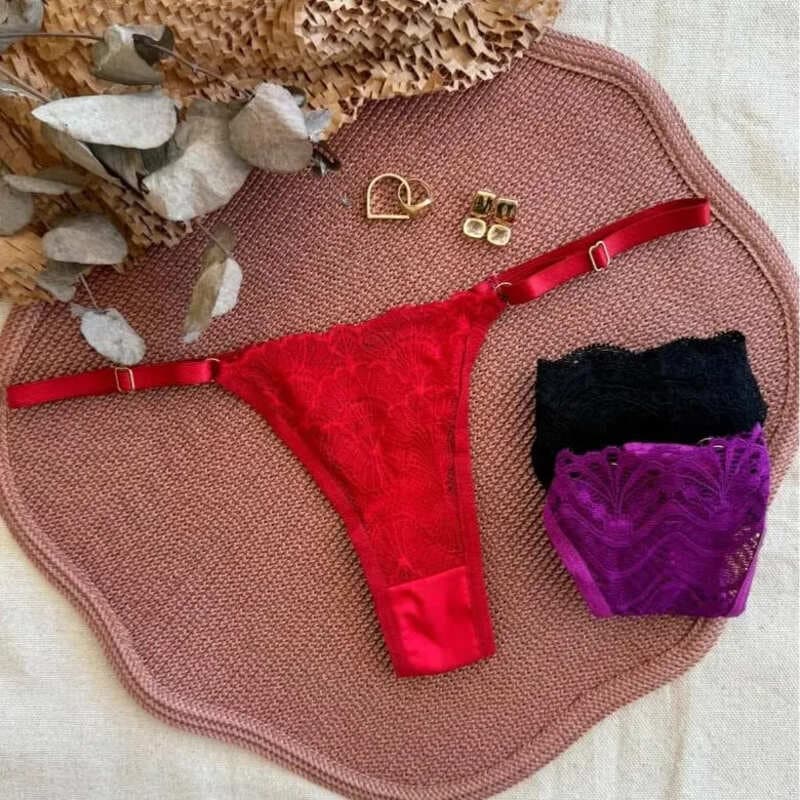 Kit 10 Calcinha Confortável Fio Duplo com Renda Frontal — Ajuste Perfeito e Sensualidade