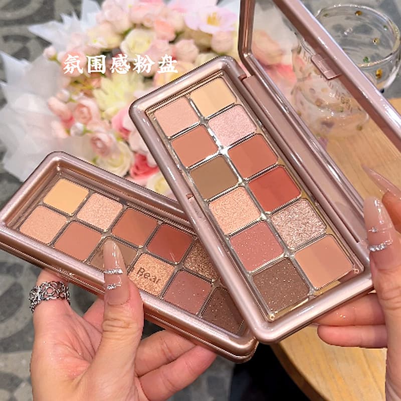 Phantom Bear Baixa Saturação Cinza Rosa Damasco Pêssego Paleta de sombras de 12 cores Revelando Tender Pure Desire Sombr