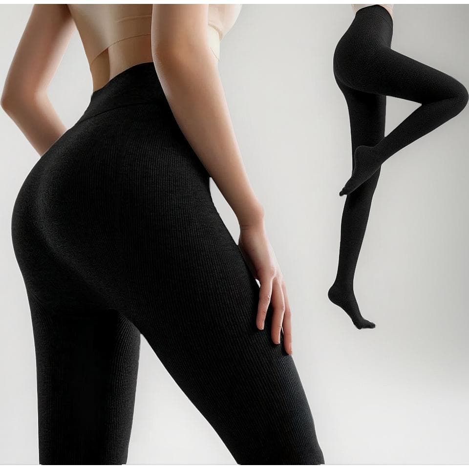 Meias Calça fio 80 Térmica felpada Cor Preta Com Meia Pele Frio Intenso aduldo unico