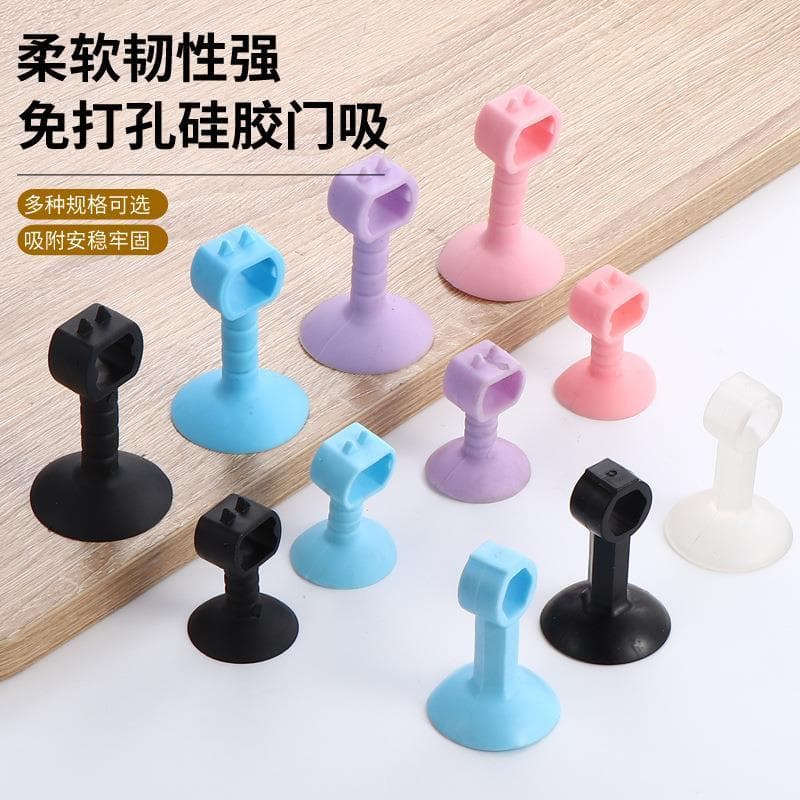 Maçaneta da porta de Silicone ventosa de porta sem perfuração ventosa de vaso sanitário batente de porta almofada antico