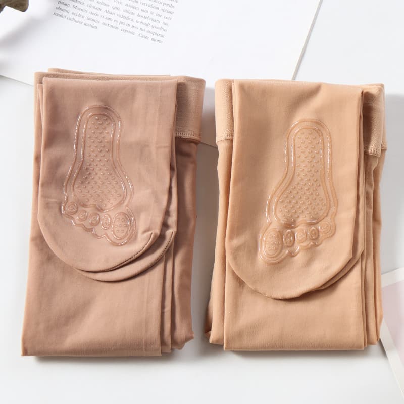Meias femininas meias de aço fino pé sola Silicone Anti-deslizamento meia-calça feminina primavera outono estilo Legging