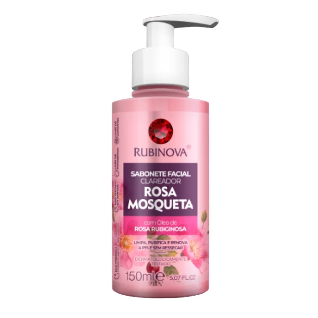 Sabonete Facial Rubinova Rosa Mosqueta Clareador 150ml