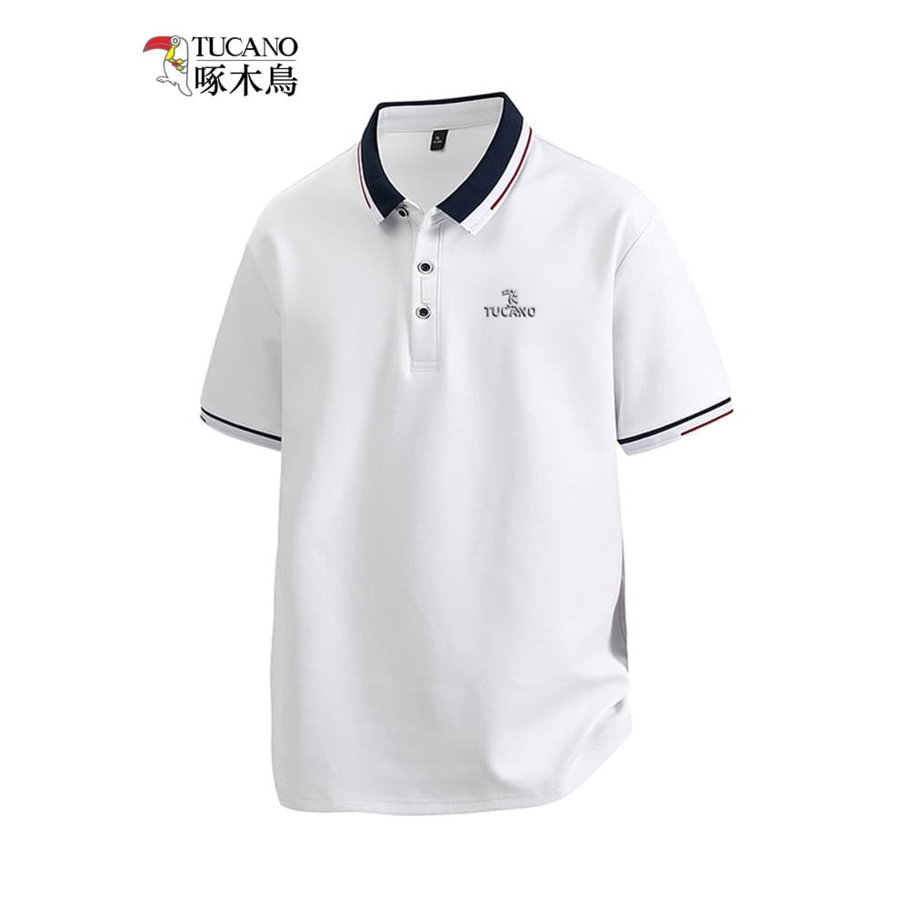 Woodpecker verão puro algodão POLO camisa masculina versão coreana juventude magro-ajuste luz negócios Casual lapela de