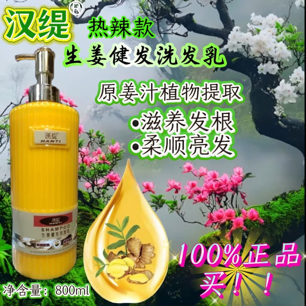 Shampoo de gengibre genuíno, tratamento de gengibre, shampoo nutritivo para cabelo, gengibre, rei, forte, Anti-quebra, s