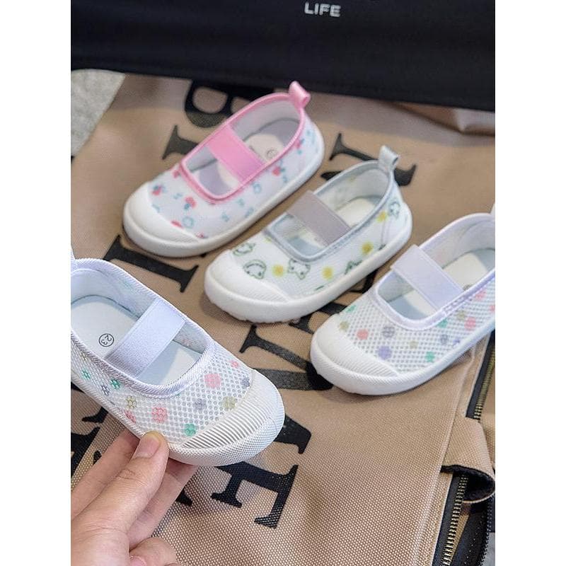 Primavera verão oco malha sapatos única malha respirável crianças jardim de infância sapatos internos ao ar livre do beb