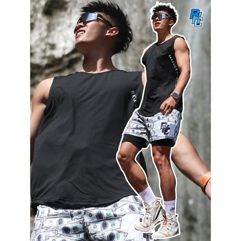 BKCXZICE Colete esportivo de basquete americano masculino verão solto de secagem rápida respirável camiseta de Fitness t