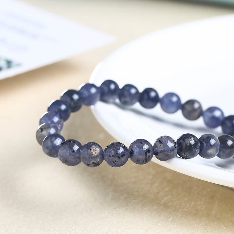 Preço de fábrica Iolite Casal Estilo Simples Moda Iolite Anel Único Pulseira Fornecimento Direto da Fábrica Cristal Novo
