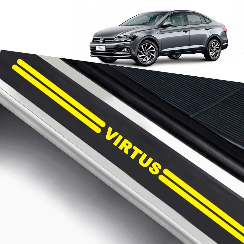 Soleira De Porta Vw Virtus Universal Todos Modelos Varias Cores Universal Carro personalizado