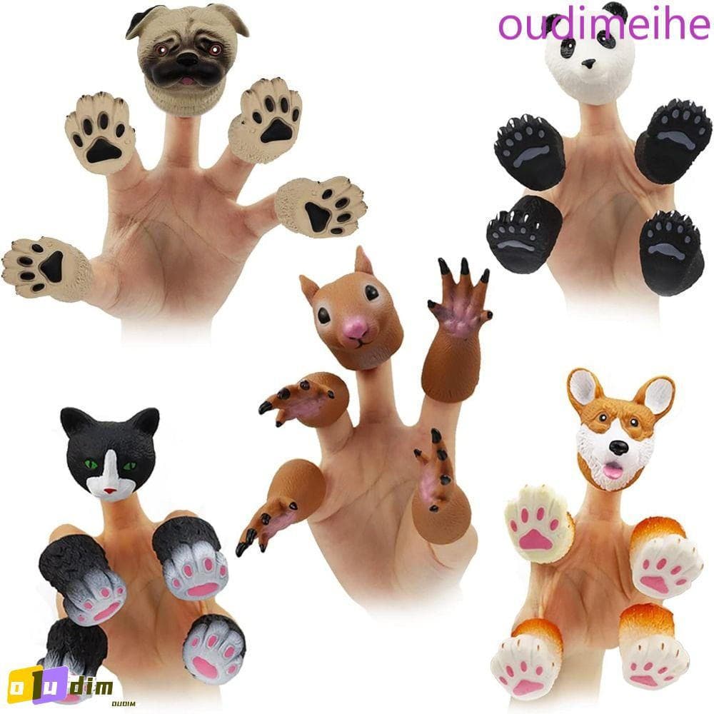 Conjunto De Fantoches De Dedo OUDIMEIHE 5 Peças , Fantoche De Animais Fofos De Mordaça Engraçada , Brinquedos Inovadores