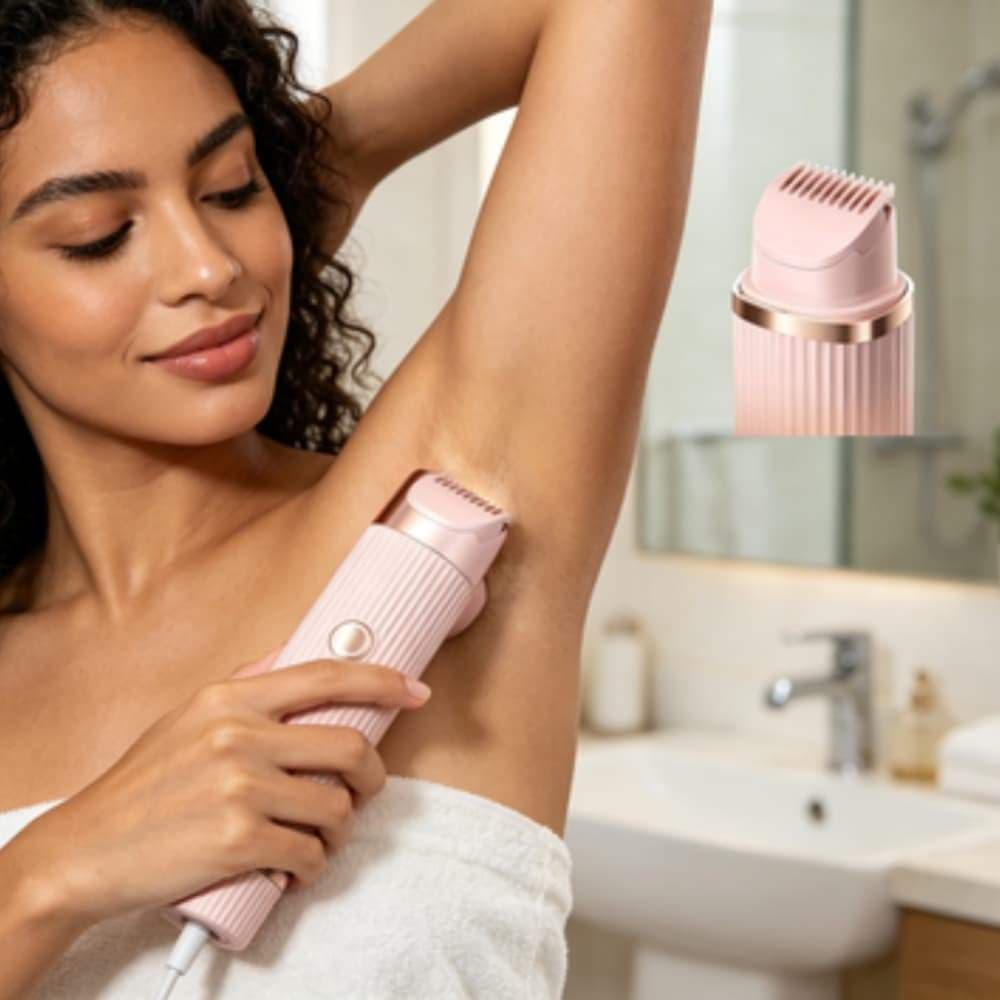 Depilador Elétrico Batom Feminino Aparador De Pelos Íntimos E Faciais Sem Dor Lâmina Arredondada Oferta Relâmpago