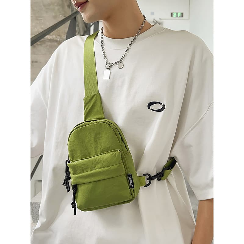 Street Wear saco de peito masculino estilo japonês ins na moda saco do mensageiro esportes lazer Mini saco do telefone m