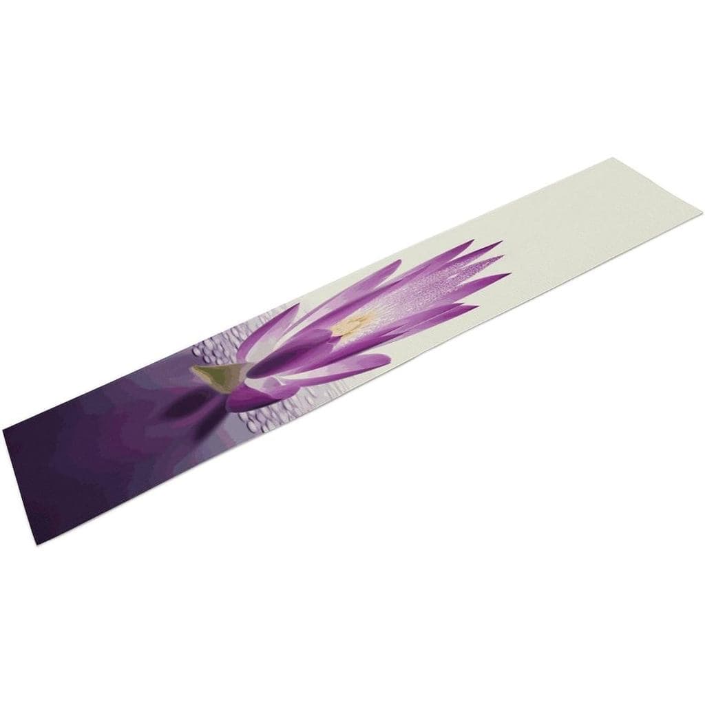 Corredor De Mesa Roxo Flor De Lótus 13 " X 72 " De Linho Requintado Resistente A Rugas Corredores Rústicos De Fazenda De