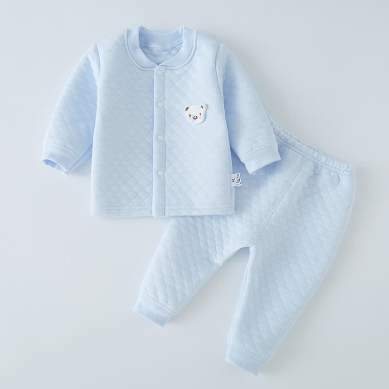 Conjunto de roupas quentes para bebês, acolchoado, quente, dividido, quente, outono, calças compridas, roupas de bebê, o