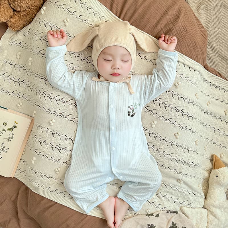 Macacão de bebê Modal verão manga comprida Ultra-fino pijamas recém-nascidos roupas de ar condicionado verão roupas de c