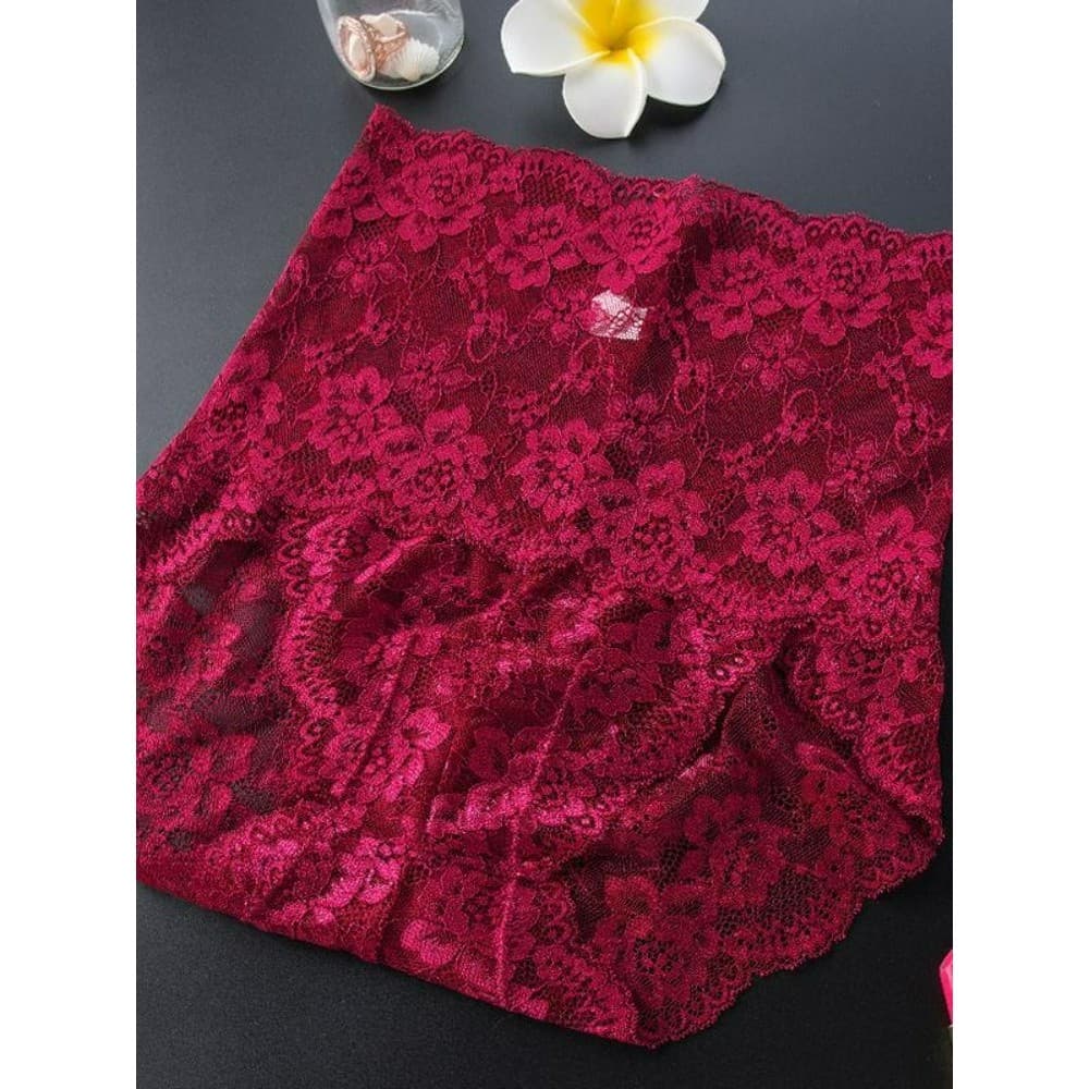 Calcinha sem costura feminina renda cintura alta simples transparente corpo escultura tamanho grande gordura mm cuecas f