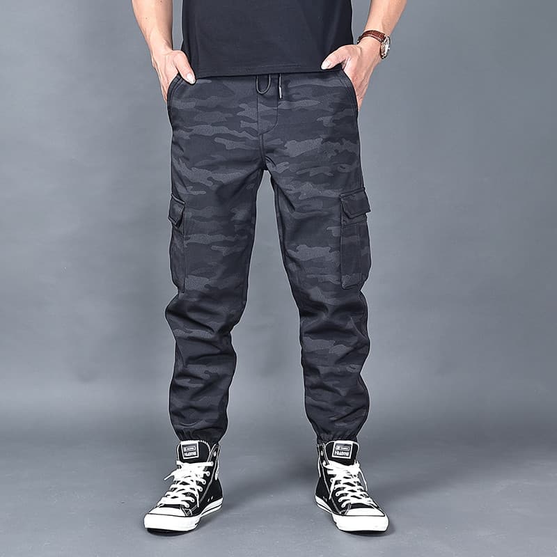Primavera verão macacão masculino Street Wear gordura solta apertado mais gordura plus Size gelo seda calças casuais na