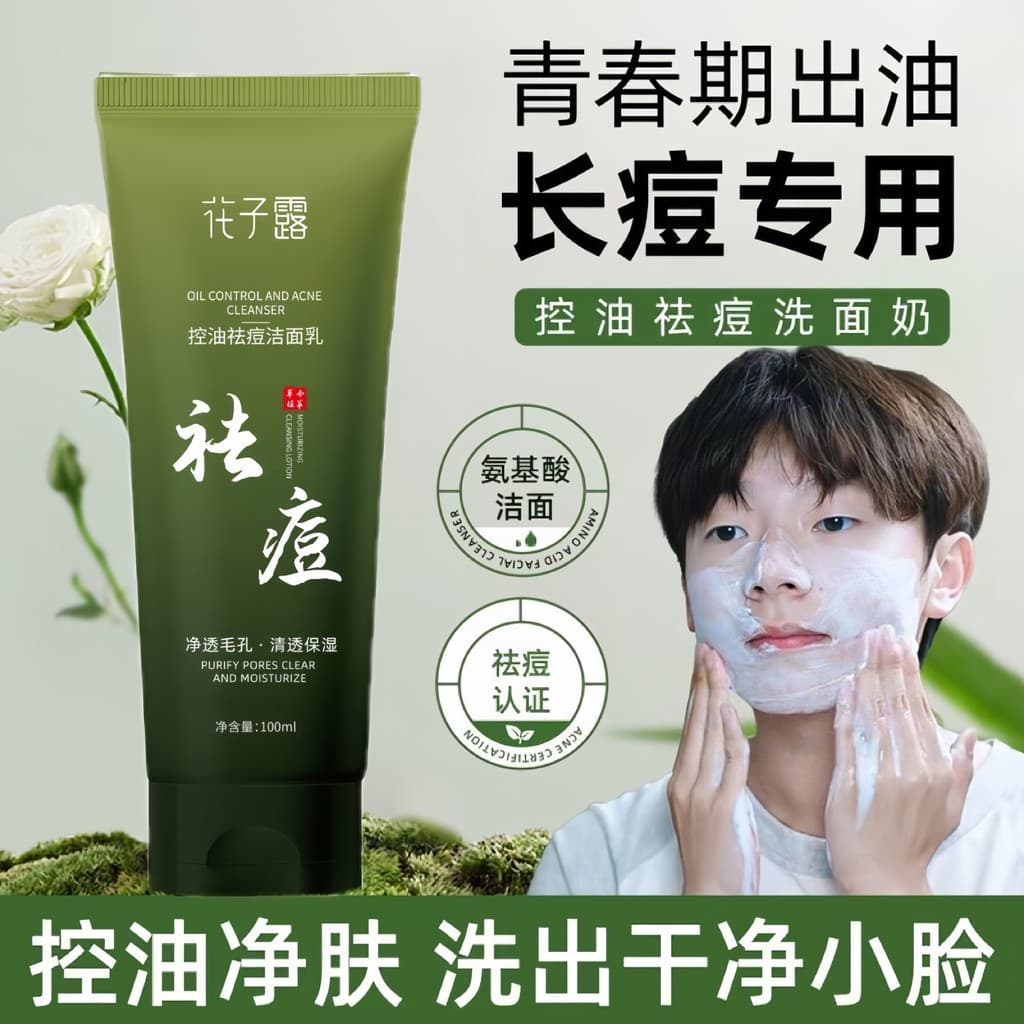 Hanako limpador Facial limpeza óleo controle óleo limpeza profunda cravos remover Acne limpador encolher poros masculino