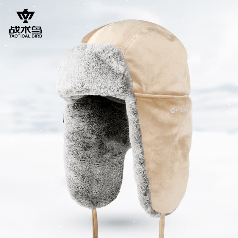Pássaro tático mais veludo engrossado inverno Lei Feng chapéu masculino na moda inverno ciclismo chapéu quente nordeste