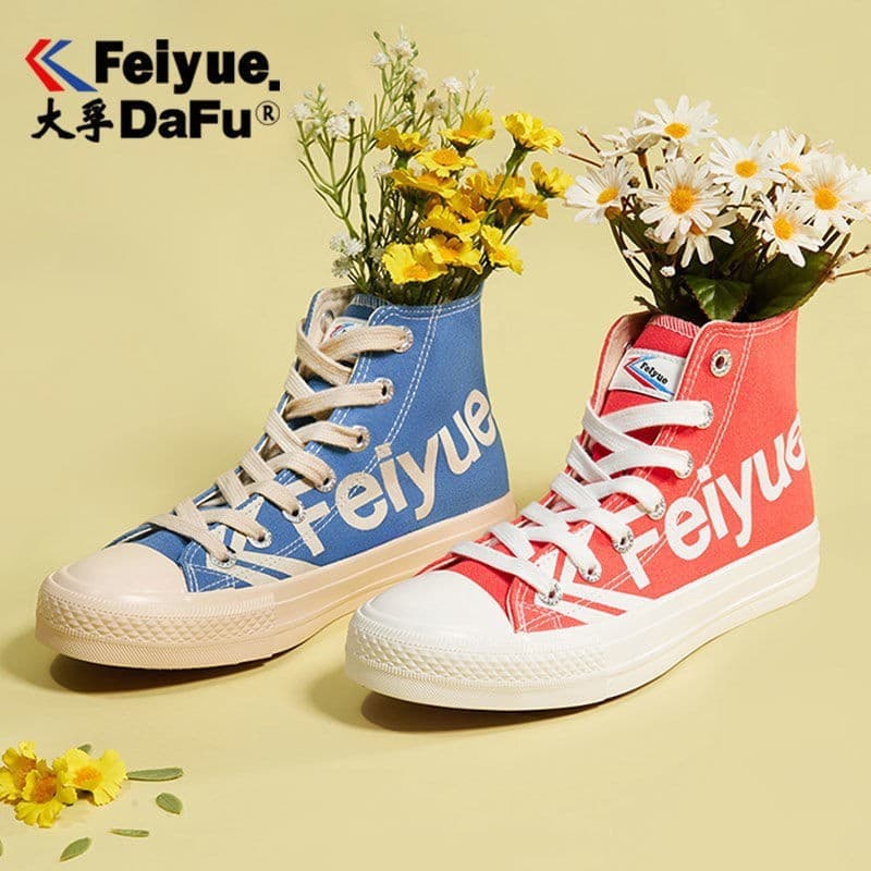 Feiyue sapatos femininos masculinos tênis com estampa de letras estudantes All-Match sapatos casuais sapatos de lona de