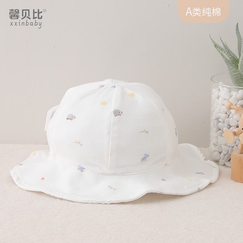 Xin Babe Chapéu de bebê primavera verão chapéu de sol fino chapéu de bebê recém-nascido malha Modal respirável chapéu de