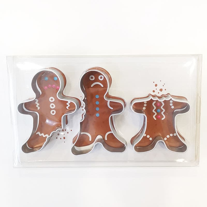 Leitão círculo padaria alumínio criativo molde de biscoito natal mordida gengibre homem biscoito molde conjunto