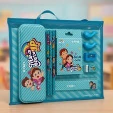 Bolsa Kit Escolar Infantil Estojo Desenho Pintura Material Escolar Reforçado Zíper Durável