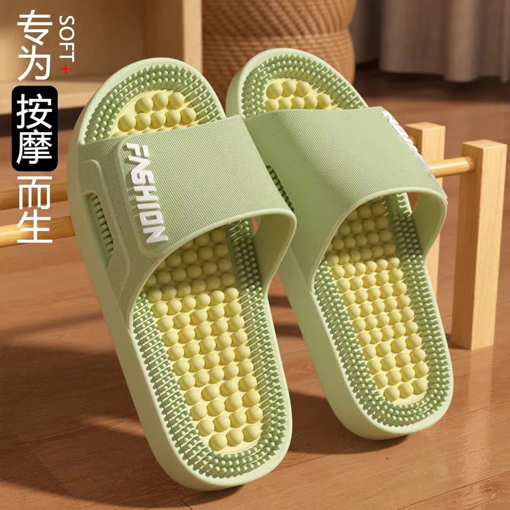 Chinelos de massagem femininos verão 2026 novo estilo interior casa banho antiderrapante pontos de acupuntura de saúde s