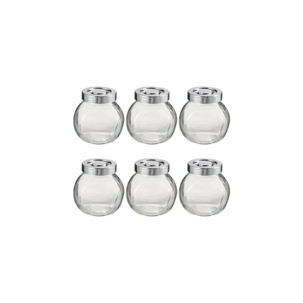 Kit Porta Condimentos de Vidro 150ml – 6 Peças