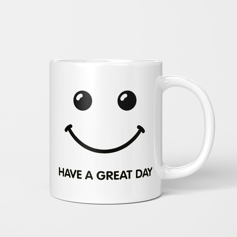 Tenha um bom dia Lindo dia Smiley Mug Office Creative Cup Copo de água simples