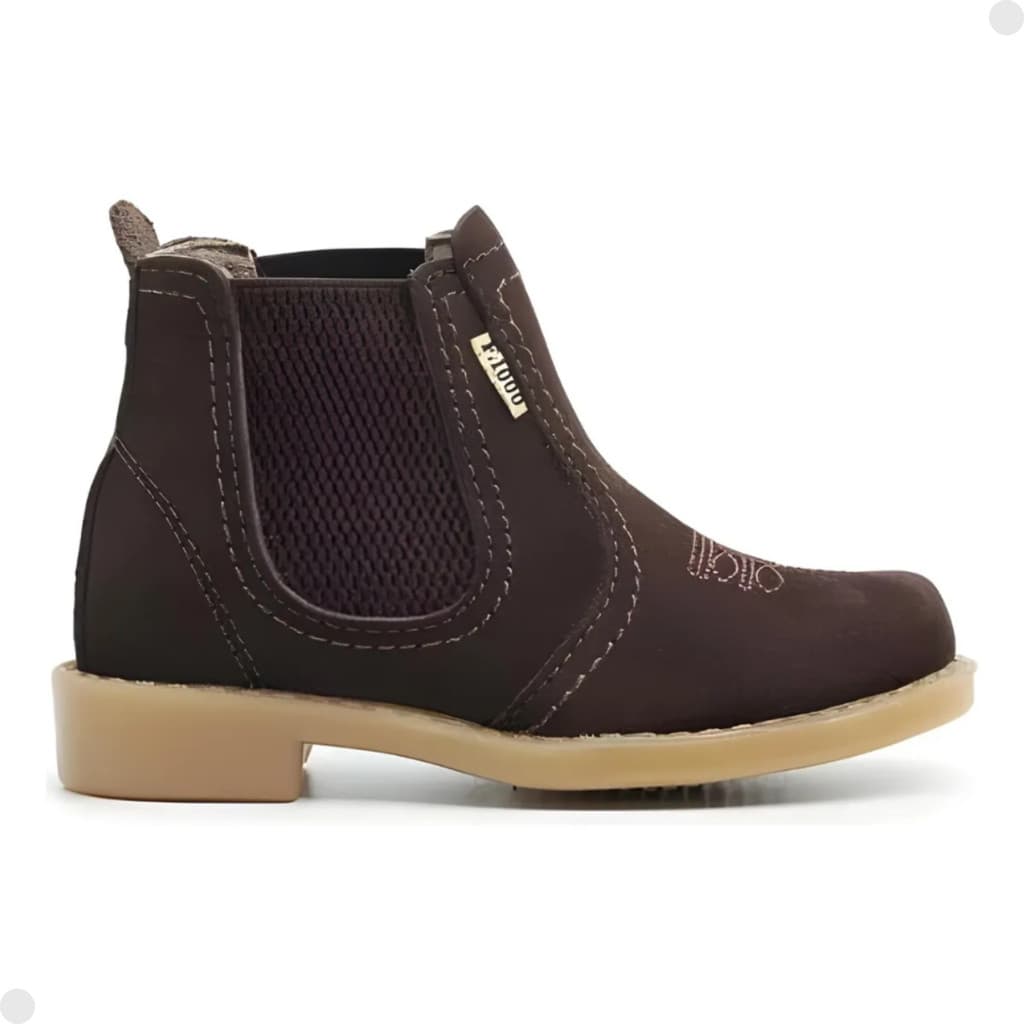 Bota Infantil Botina Masculina Feminina Texana Country Couro