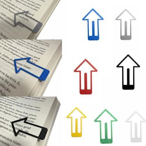 Kit 10 Mini Marca Páginas Texto Escritas Revista Clips Marcador