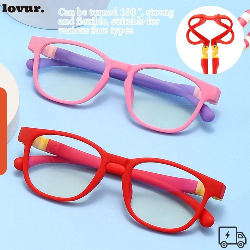LOVUR Crianças Óculos Meninos Meninas Moda Aulas Online Armação Ultra Leve Removível